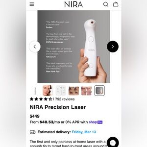 NIRA Precision Laser Skincare Device — White